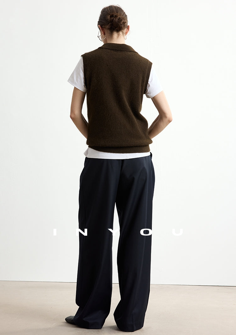 Polo-Neck Knit Sleeveless Tops_BDHL7747