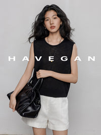 Round Neck Sleeveless Tops_BDHL7233
