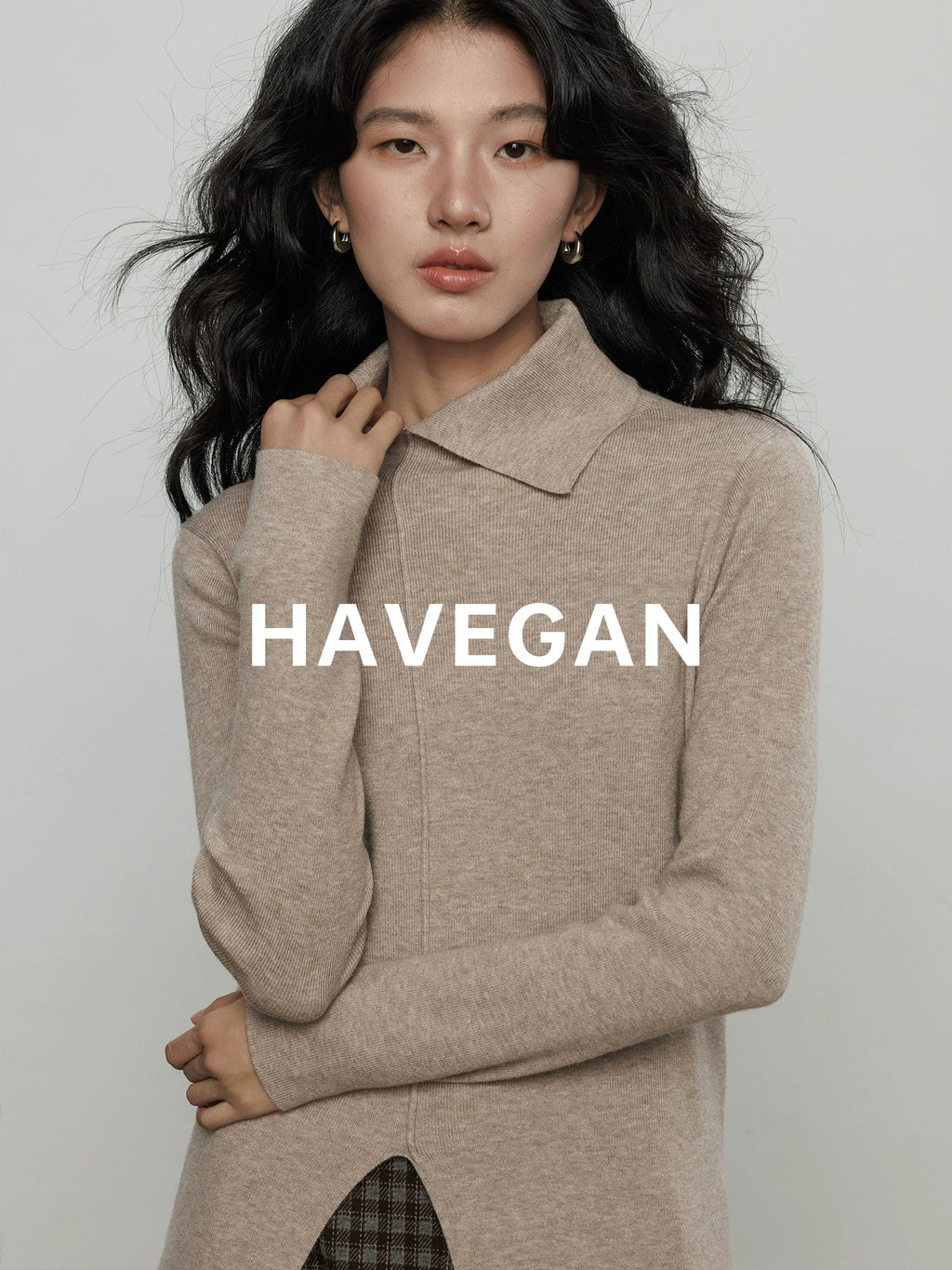 不對稱領針織上衣_BDHL7959