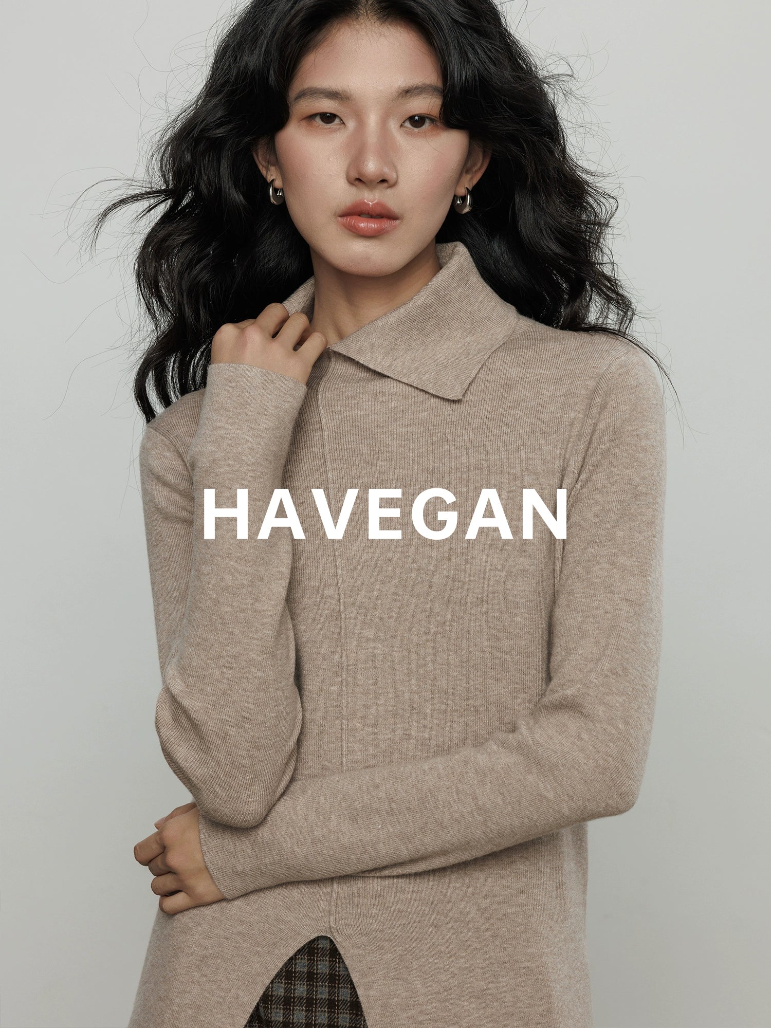 不對稱領針織上衣_BDHL7959