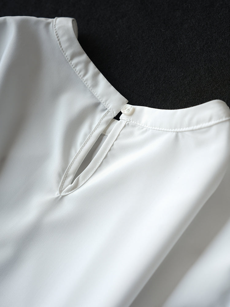 Round Hem Long Sleeved Shirt_BDHL7255