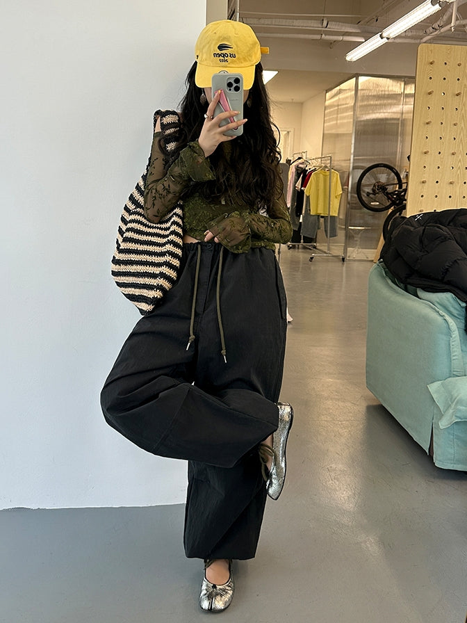 Drawstring Wide-Leg Pants_BDHL7274