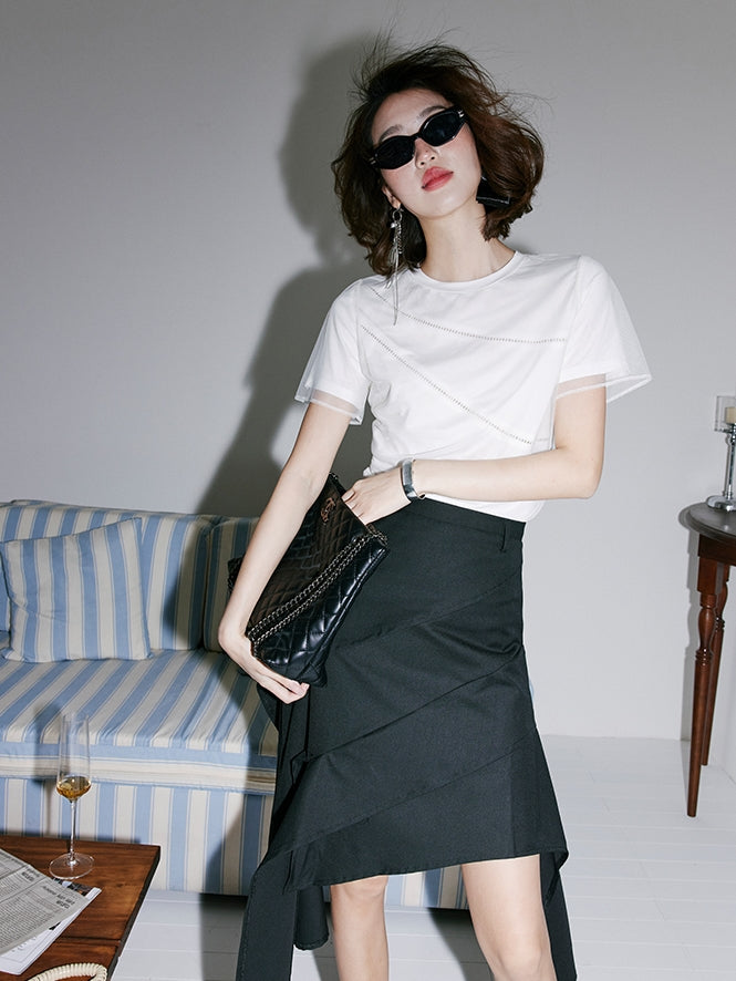 Hollow Mesh Faux-Style T-Shirt_BDHL7539