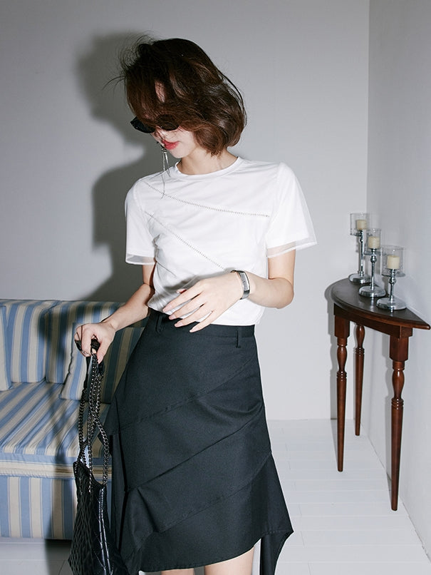 Hollow Mesh Faux-Style T-Shirt_BDHL7539