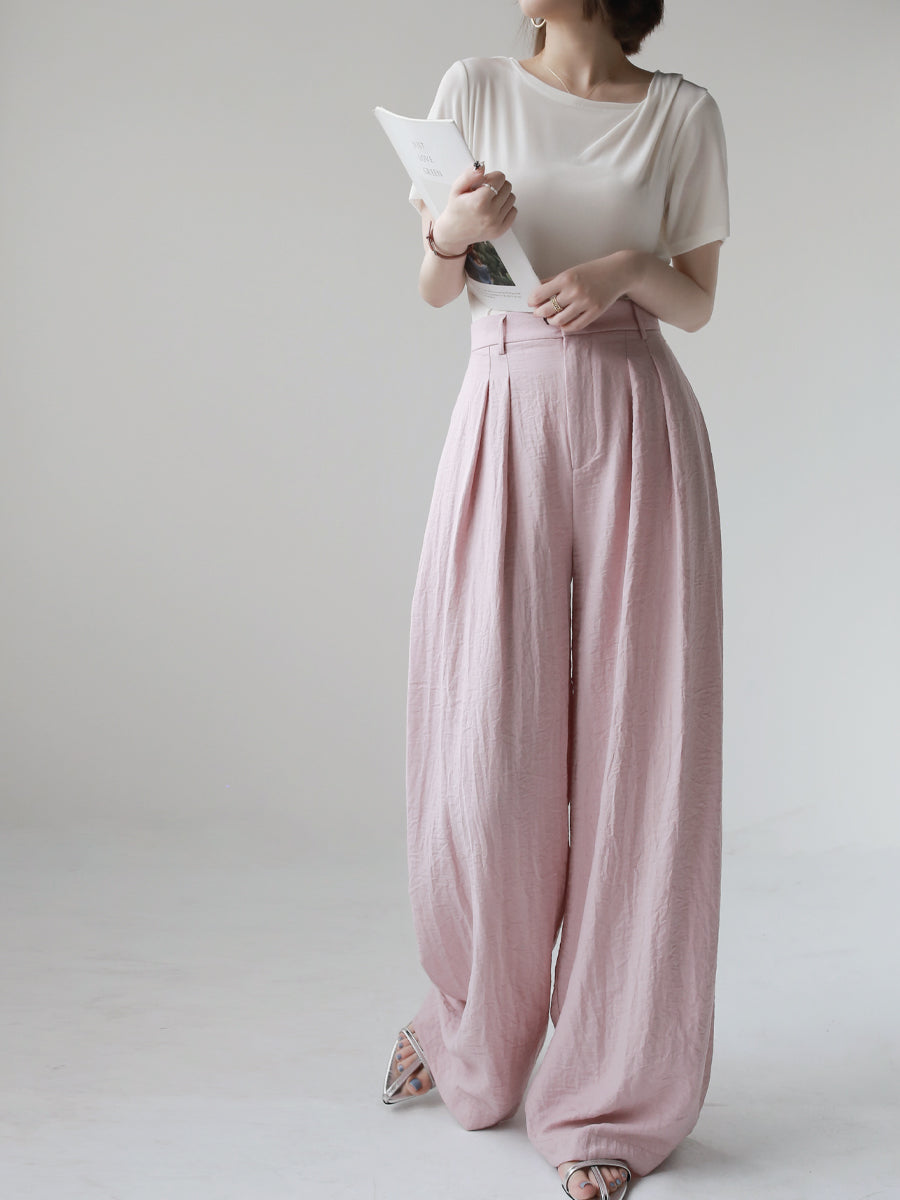 Pink Dyed Loose Wide Pants_BDHL6516