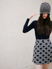 Polka Dot Simple Mini Skirt_BDHL6752