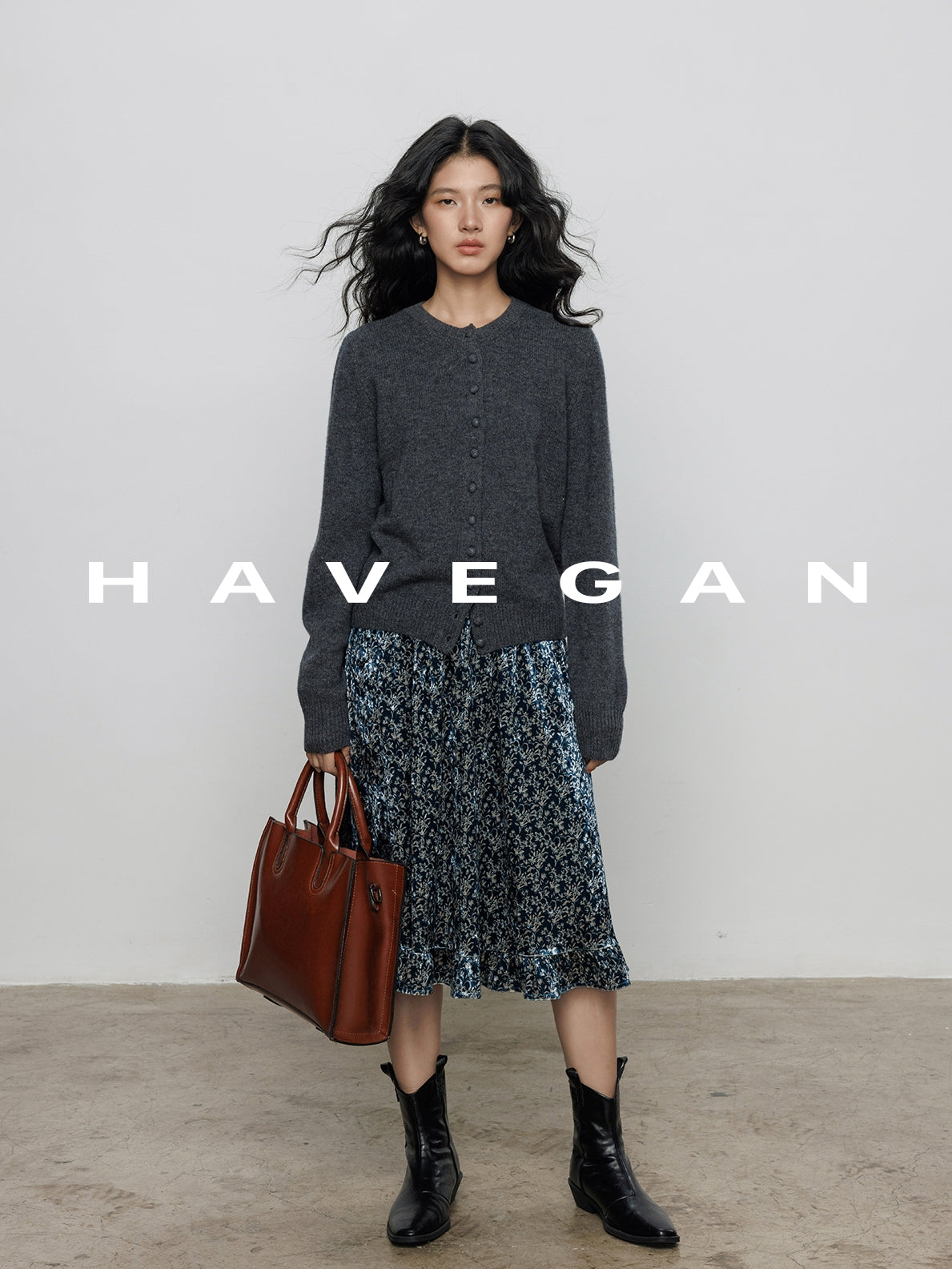 圓領針織開襟衫_BDHL7896