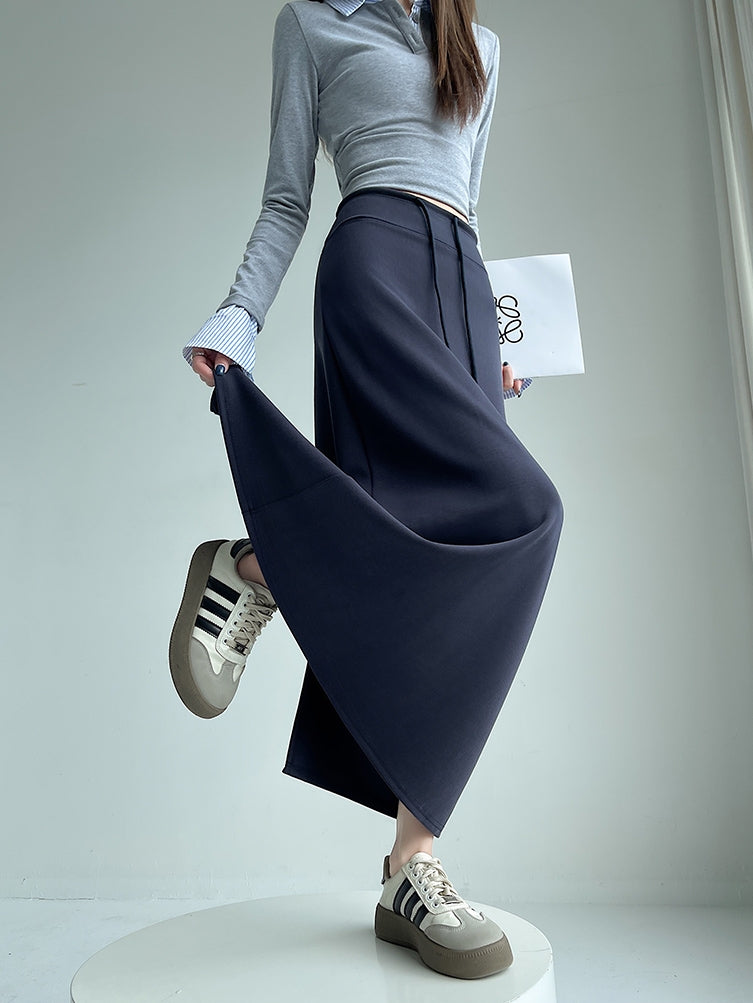 High-Waisted Slit Straight Skirt_BDHL7823