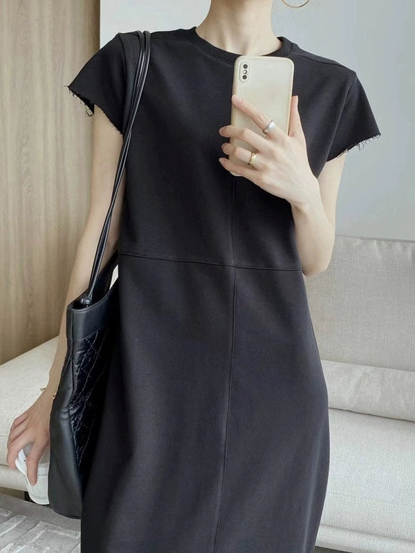 Cut-Off Back Slit Dress_BDHL7594