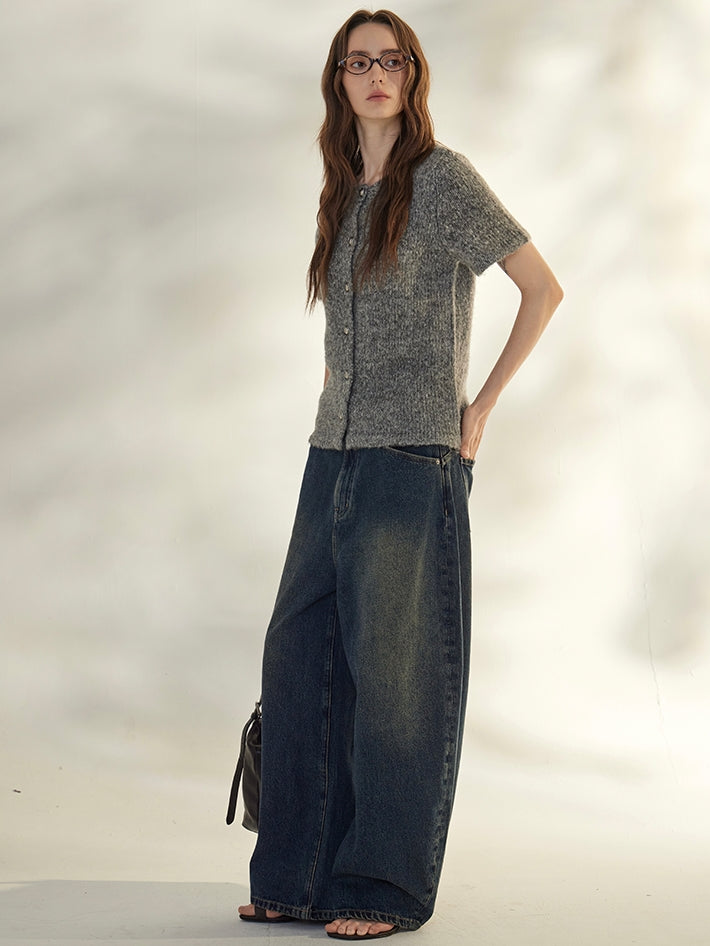 Round-Neck Knit Cardigan_BDHL7736