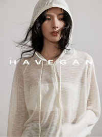 Hooded Sheer Knitted Cardigan_BDHL7058