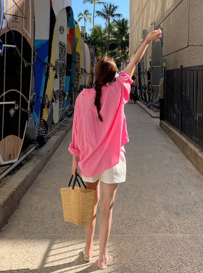 Loose-Fitting Long-Sleeved Shirt_BDHL6277