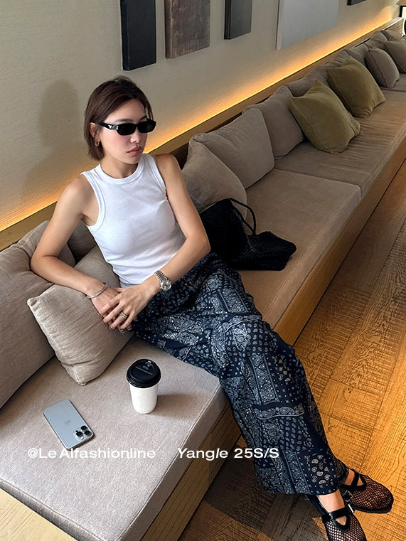 Patterned Wide-Leg Pants_BDHL7619