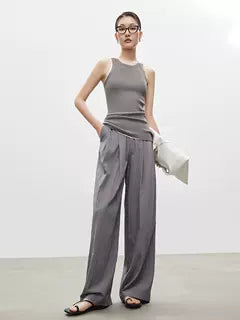 High Waist Easy Wide Pants_BDHL4428