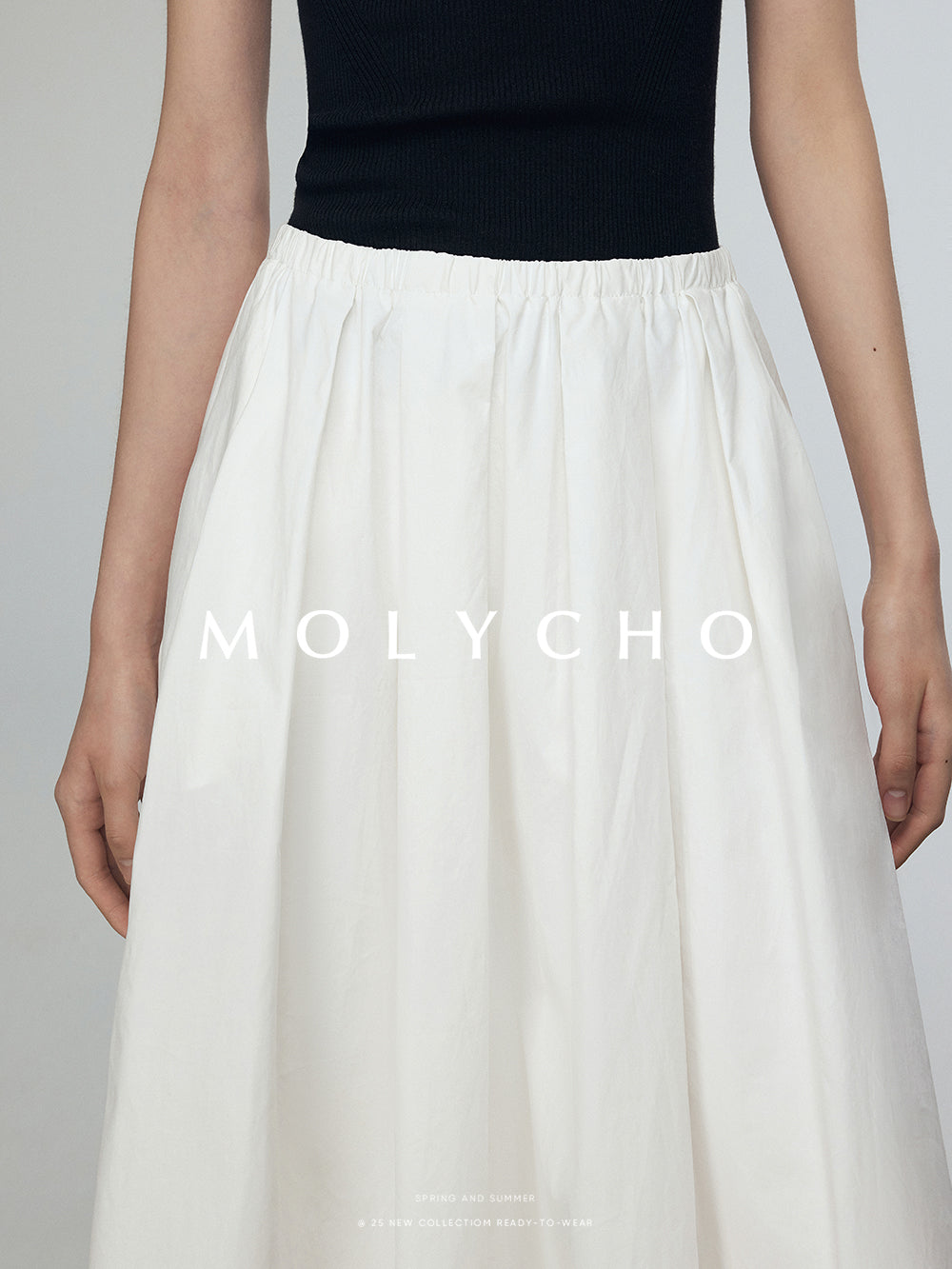 Loose A-Line Pleated Skirt_BDHL7244