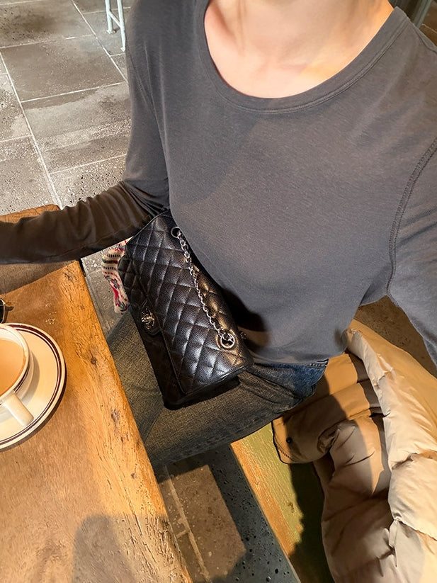 Slim-Fit Long-Sleeved Tops_BDHL8045