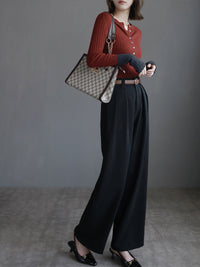 Contrasting Sleeves Skinny Knit_BDHL6514