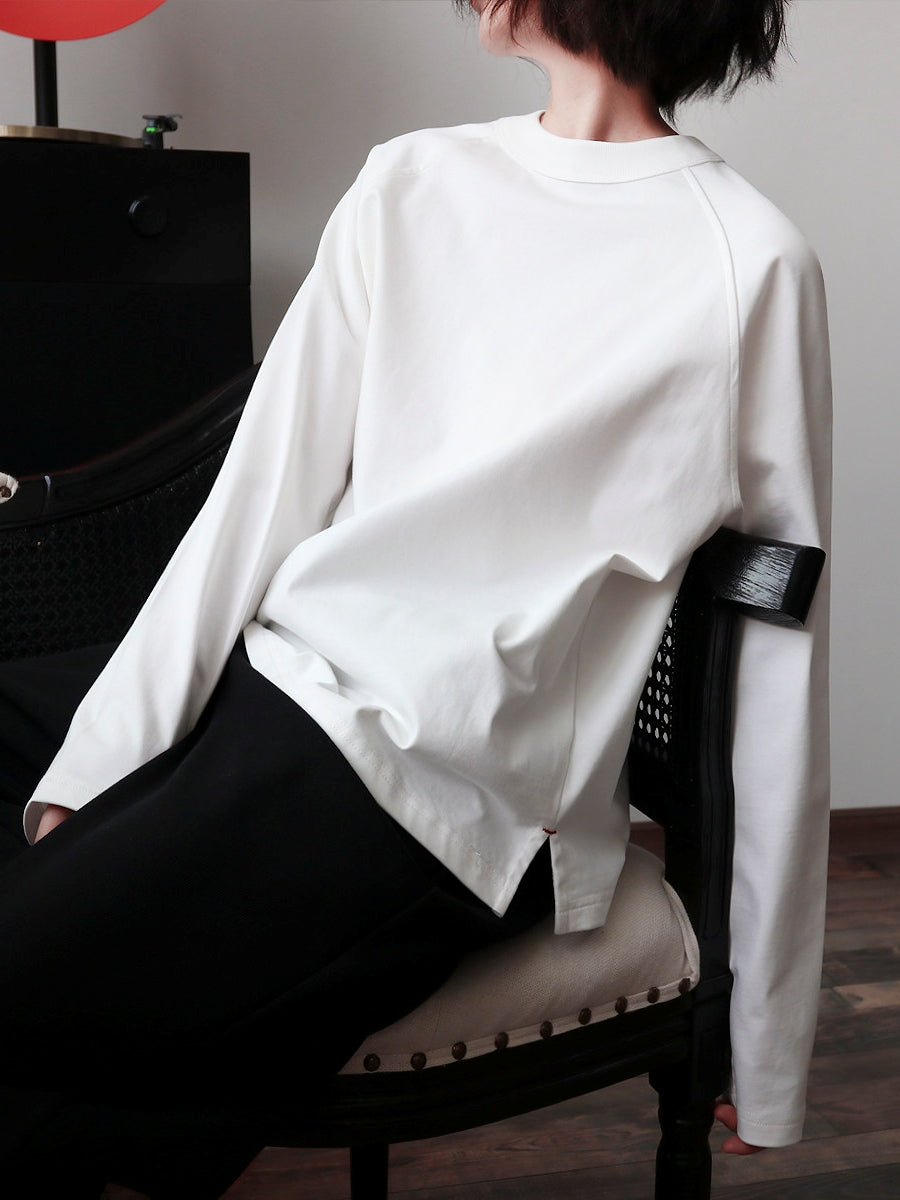 Raglan Sleeve Round Neck Tops_BDHL8103