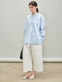 Back Drawstring Pleated Tops_BDHL7335