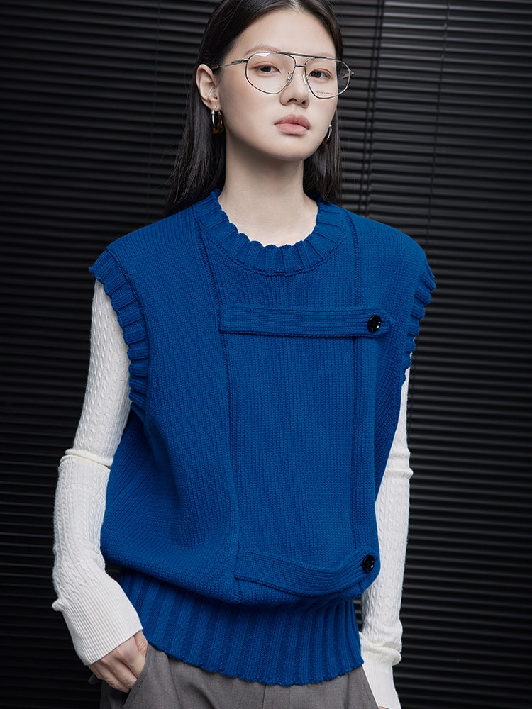 Button-Design Blue Vest_BDHL7876