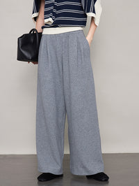 Velvet Thick Wide Draped Pants_BDHL6609