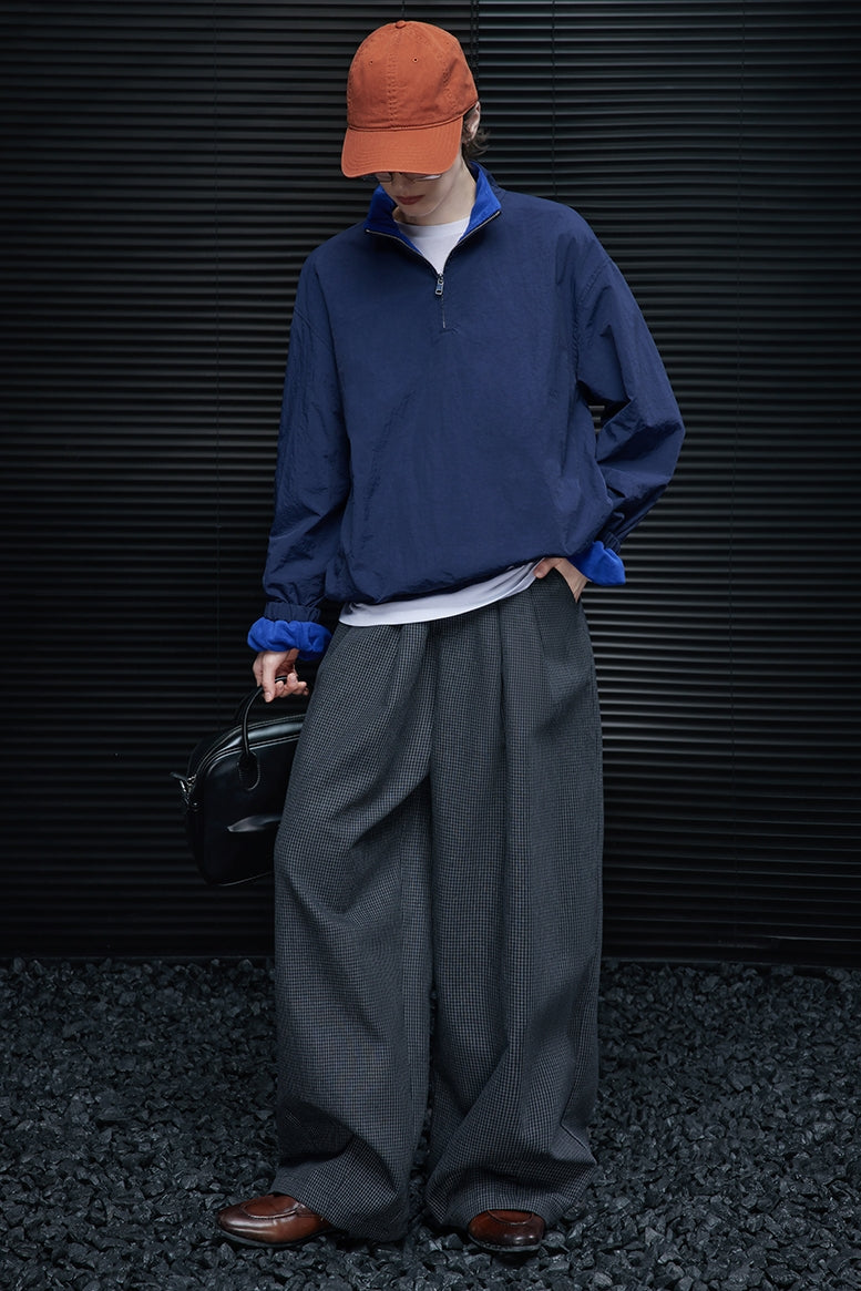 Check-Patterned Wide-Leg Pants_BDHL7801