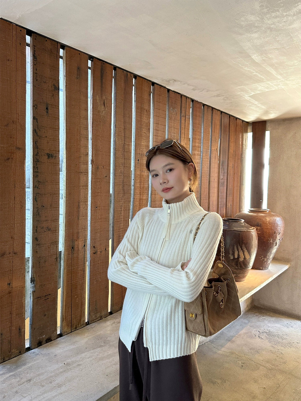 Zip-Up Knit Cardigan_BDHL7921