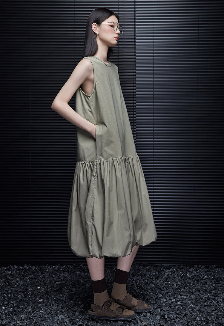 Hem Bud Sleeveless Dress_BDHL7505