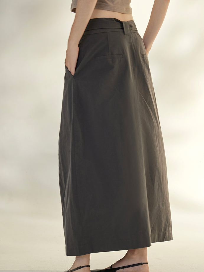 Wide-Belted Long Skirt_BDHL7692
