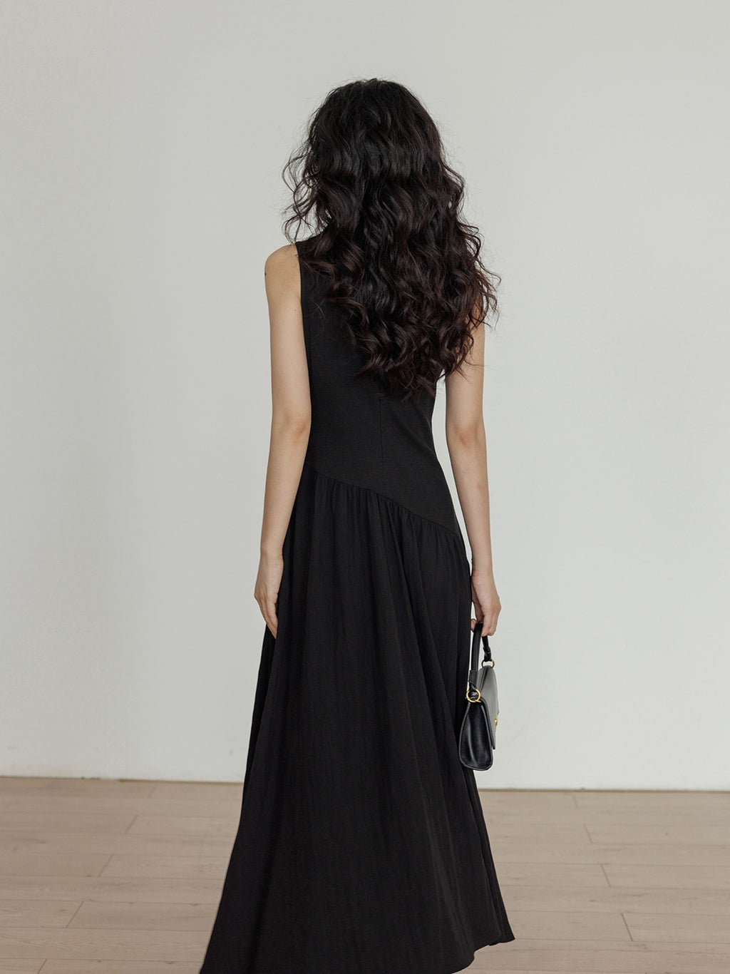 Sleeveless Shirring Knit Dress_BDHL7584
