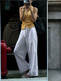 Waist String Wide Leg Pants_BDHL6096