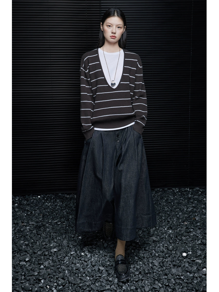 High-Waist Flare Culotte Pants_BDHL7649