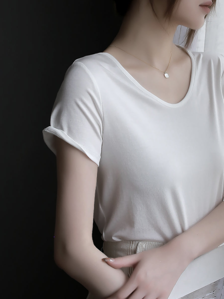 Thin Round Neck Tops_BDHL7576