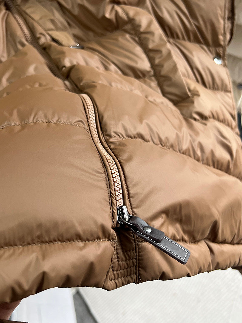 Hooded Short Down Vest_BDHL8039