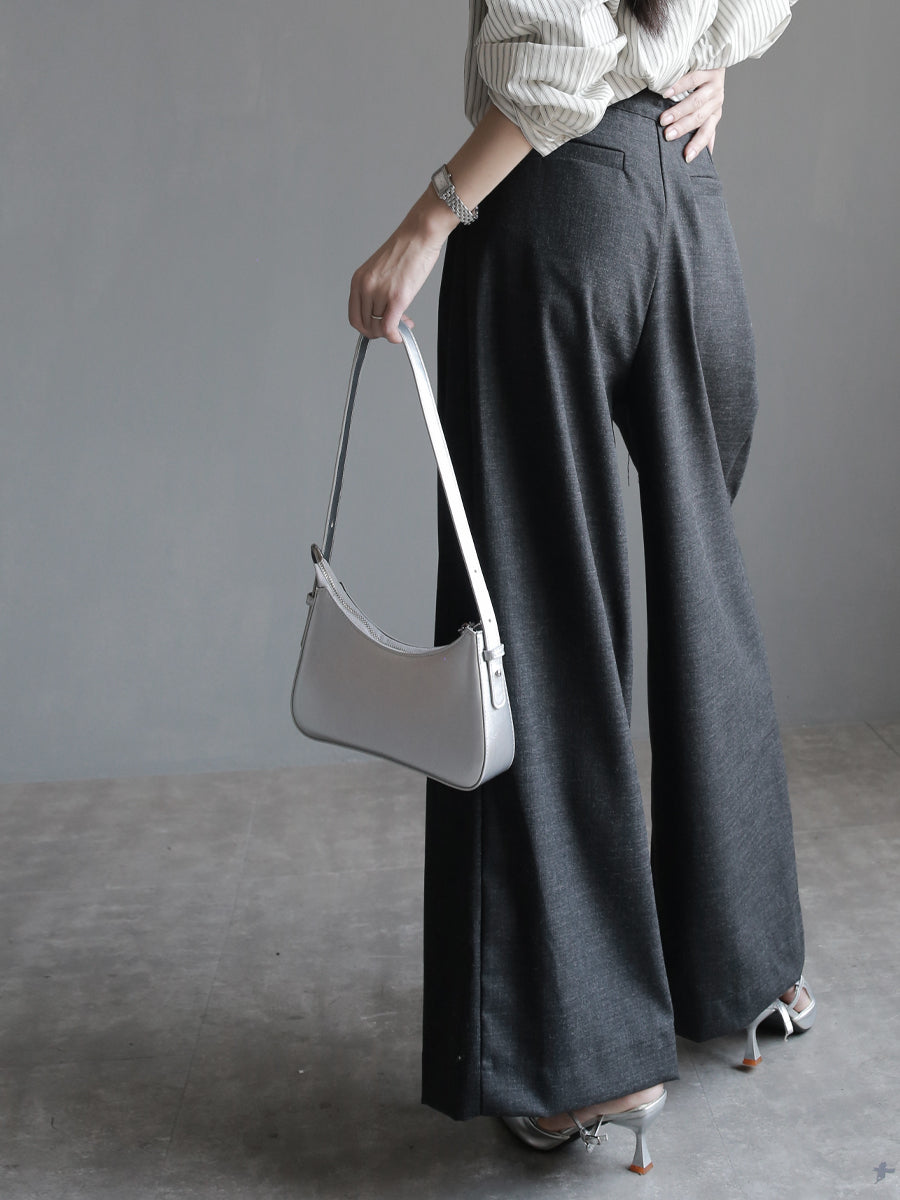 Pleated Drawstring Wide Pants_BDHL7763
