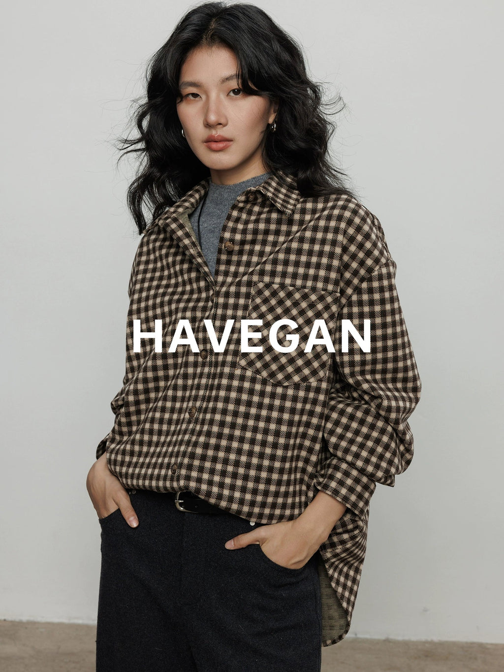 格紋磨毛棉襯衫_BDHL7960