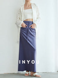 Back Slit Straight Long Skirt_BDHL6148