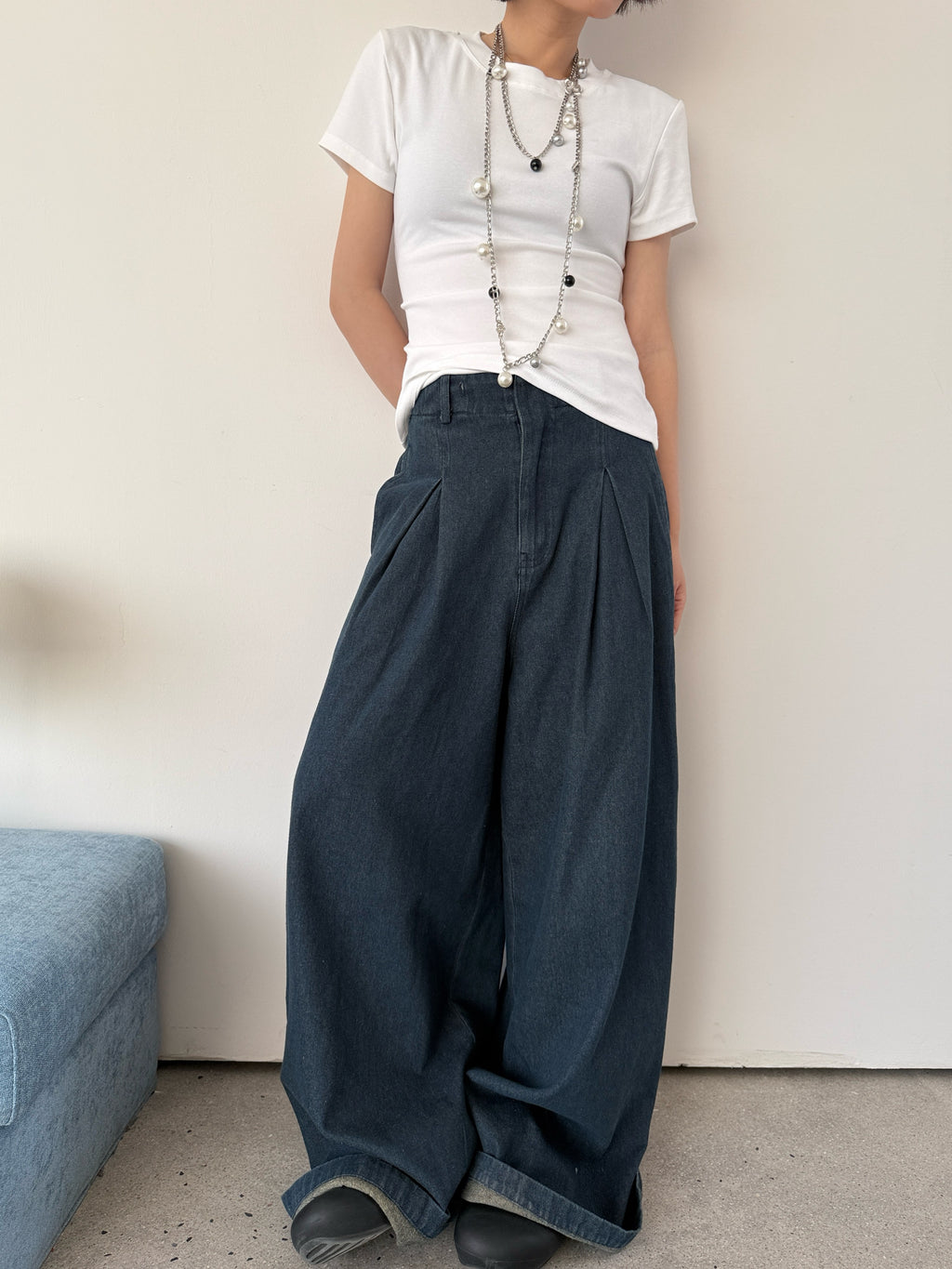 Backless Short-Sleeved Slim Tops_BDHL7595