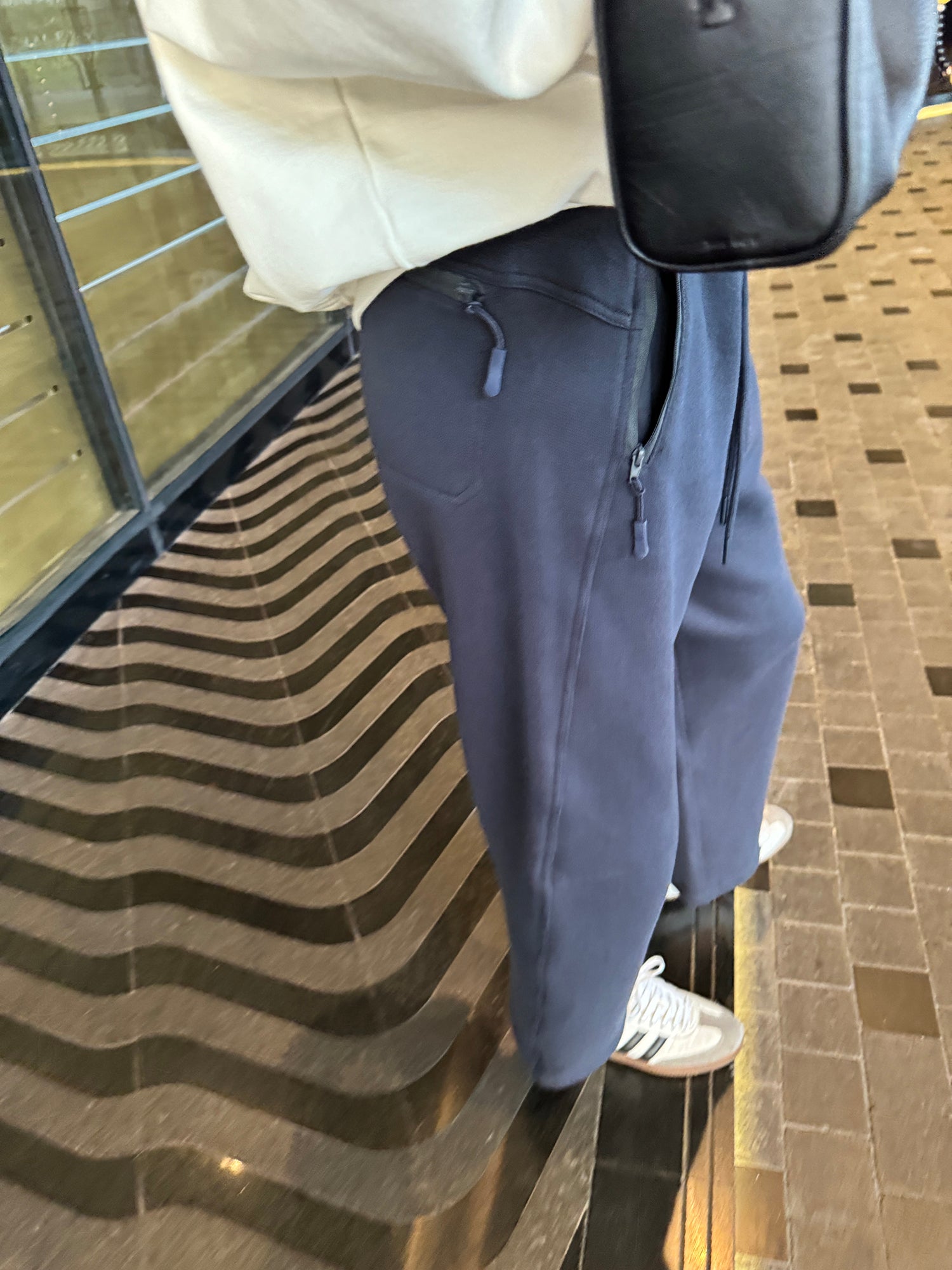 Drawstring Sweatpants Cropped Pants_BDHL8010