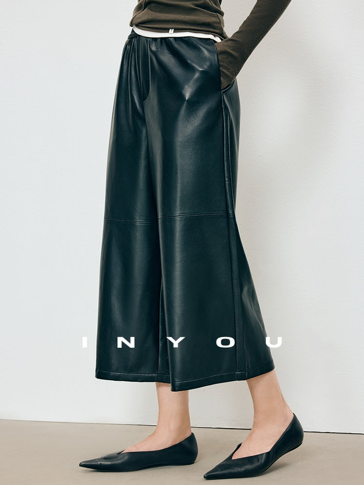 寬鬆七分皮褲_BDHL7907