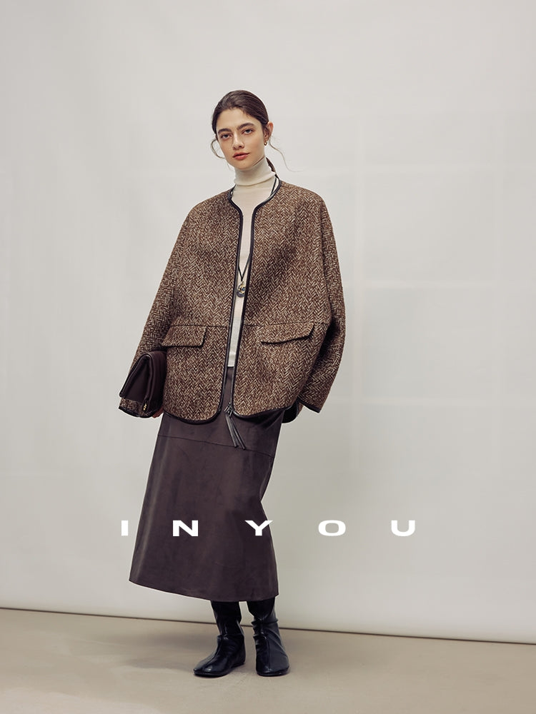 Collarless Cape Coat_BDHL7982