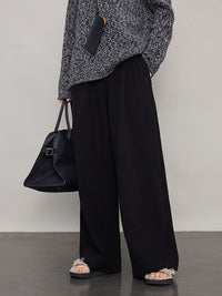 Velvet Thick Wide Draped Pants_BDHL6609