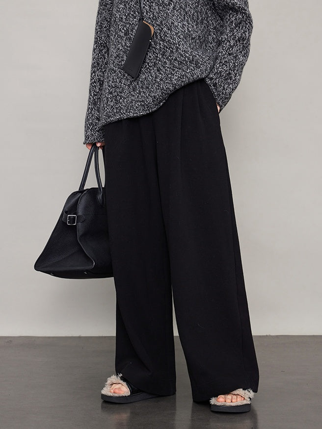 Velvet Thick Wide Draped Pants_BDHL6609