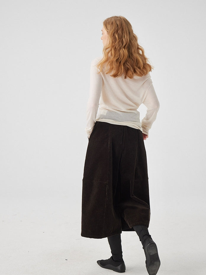 Corduroy Wide Cropped Pants_BDHL8116
