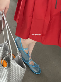 Ribbon Sheer Flat Shoes_BDHL7444