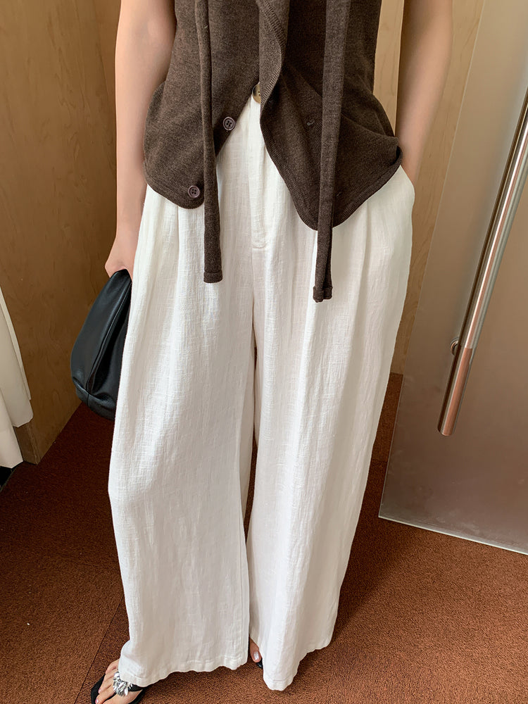 Lazy Linen Wide Leg Pants_BDHL6220