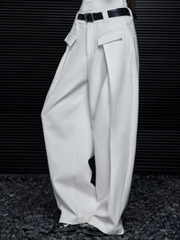 White Tucked Wide-Leg Pants_BDHL6974