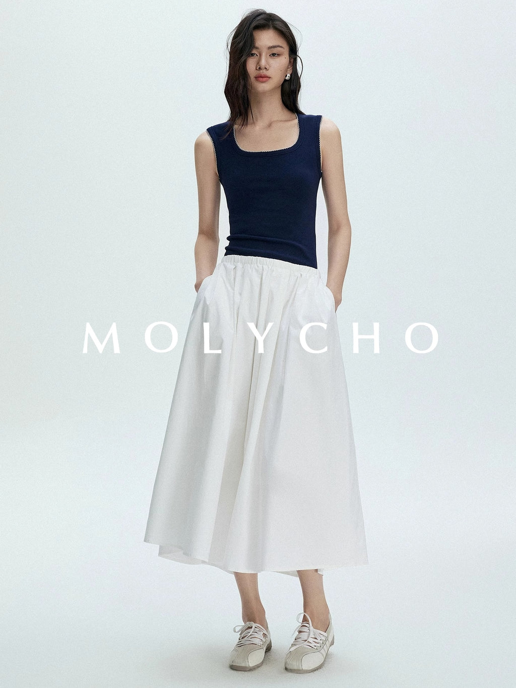 Wide Strap Sleeveless Tops_BDHL7412