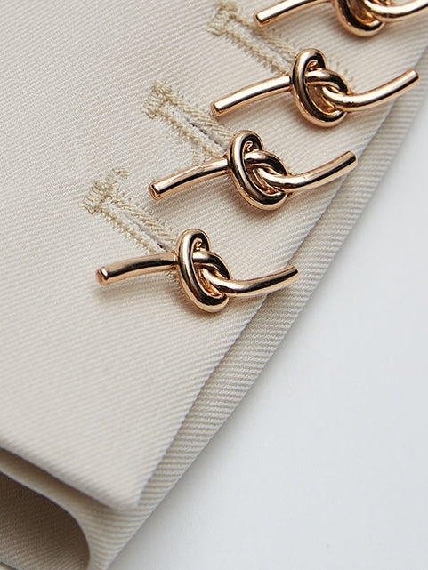 Gold Button Casual Suit Jacket_BDHL7144