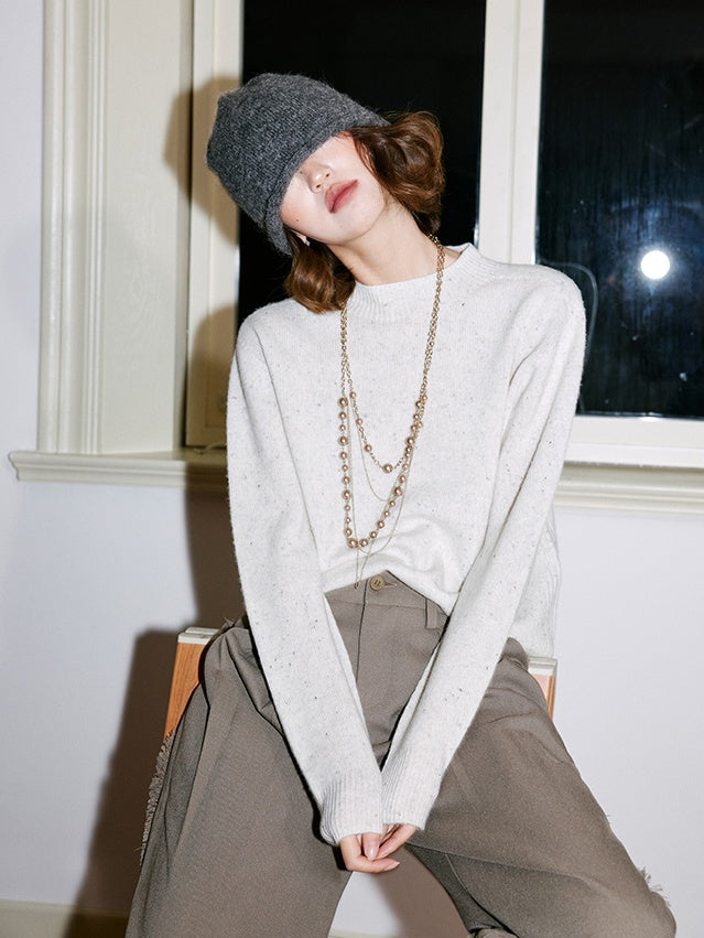 Half High Neck Side Line Knit_BDHL6590